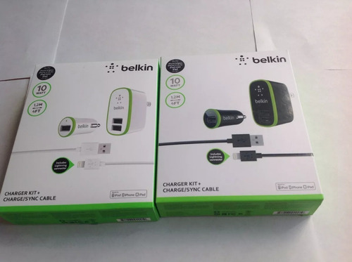 Cargador Belkin Kit 3 En 1 Original Cable iPhone Certificado