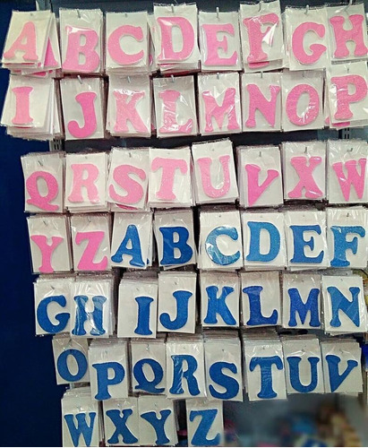 Letras De Isopor Rosa E Azul  Decoração Festas Alta Qualidad