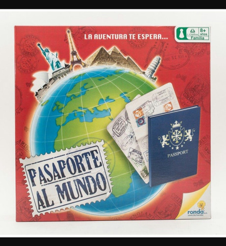 Pasaporte Al Mundo Juego De Mesa Juguete Niños +8 Años