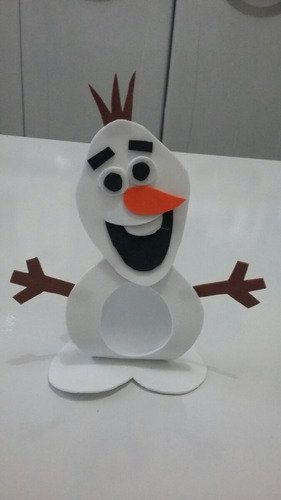 Porta Bombom Do Olaf Da Frozen Em Eva - Kit Com 20 Unidades