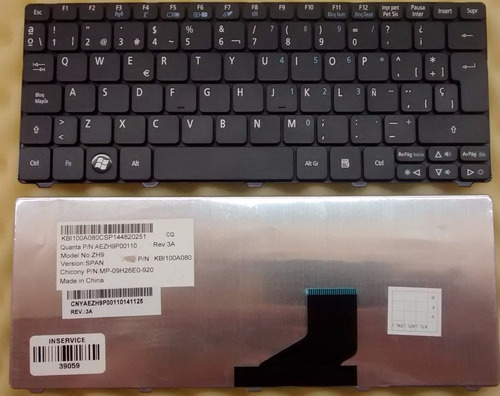 Teclado Acer Aspire One D255 D260 532h Emachines E250 Pav70