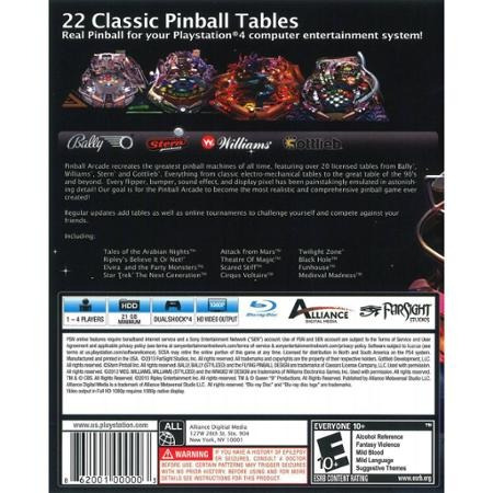 Videojuego Pinball Arcade (ps4)