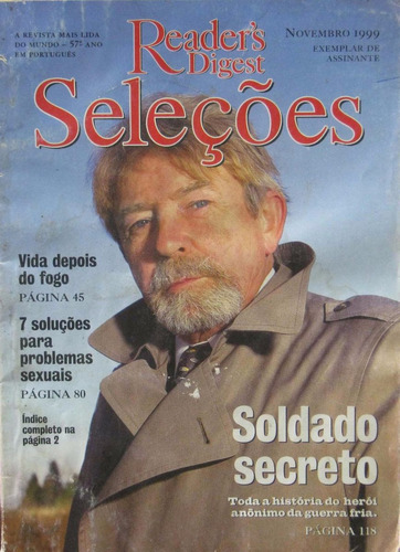 Revista Seleções - Ano 57º.  Nov. 1999 - Soldado Secreto