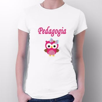 Camiseta Curso Pedagogia - Rosa- Envio Para Todo Brasil