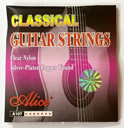 Cuerdas Para Guitarra Clasica Nylon Alice A107