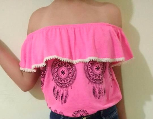 Blusas Rumberas  Tendencia Off Shoulder Estampada