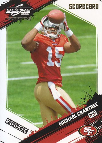 2009 Inscriptions Scorecard Rookie Michael Crabtree 8/50