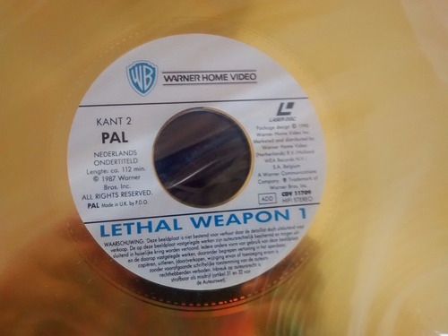 Laser Disc De La Pelicula Lethal Weapon(xx980 (Usado)