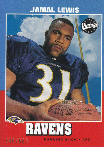 2000 Ud Vintage Previews Jamal Lewis Rb Ravens 140/500