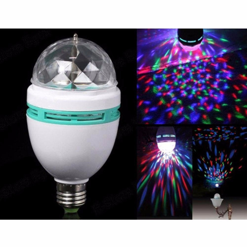 Imagen 3 de 4 de Foco Led Giratorio Rgb Led Luz Para Fiesta/disco Por Mayor