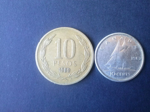 Moneda Canada 10 Centavos 1962 Plata (c15)