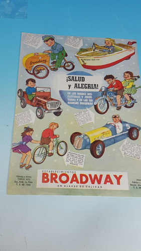 Antiguo Juguete-publicidad Original Rodados Broadway 1950