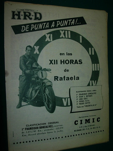 Publicidad Antigua Clipping Motocicletas Motos Hrd Gonzalvez