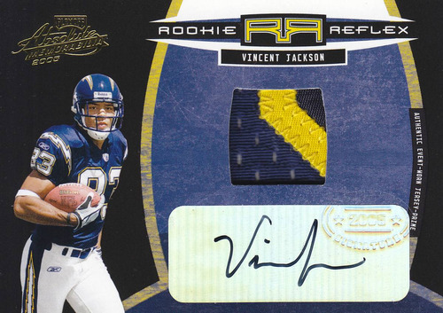 2005 Am Rookie Patch Autografo Vincent Jackson /100 Chargers