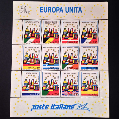 Estampillas De Italia Tema Europa 1993 Yvert 1987/98