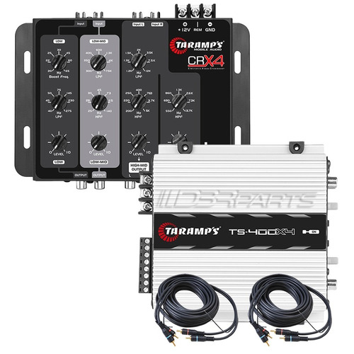 Módulo Taramps Ts400 400w + Crossover Eletrônico Crx4
