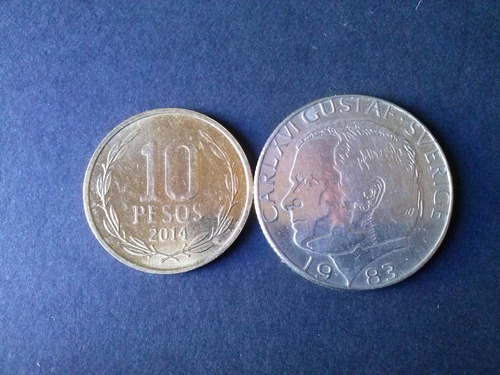 Moneda Suecia 1 Krone Níquel 1983 (c44)