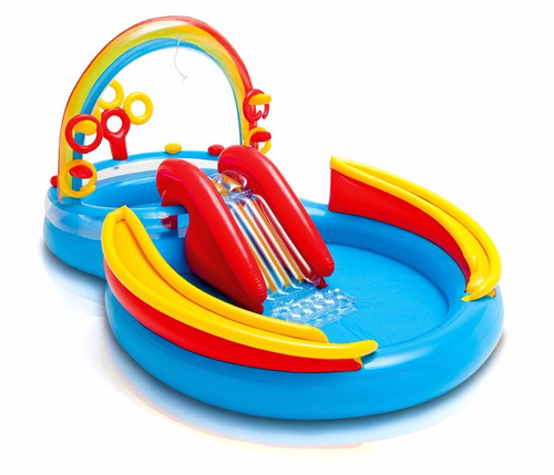 Piscina Inflable / Play Center Arco Iris Intex, Acuarela