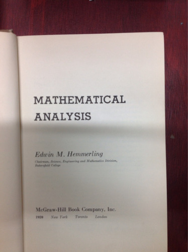 Imagen 3 de 6 de Marthematical Analysis