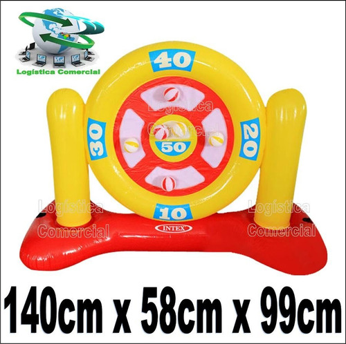 Juego Piscina Dardos Flotador Inflable Velcro 56509 Intx