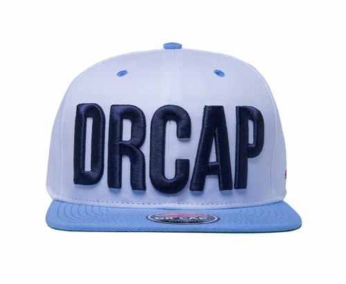 Boné Drcap Branco & Azul Bebê Snapback Premium Prontaentrega