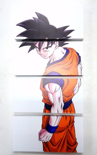 4 Quadro Desenho De Hérois Dragon Boll Z Goku