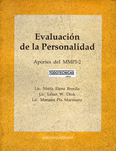 Evaluación De La Personalidad. Aportes Del Mmpi-2  C/envio  