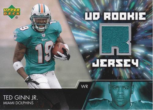 2007 Upper Deck Rookie Jersey Ted Ginn Jr Wr Dolphins