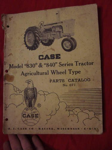 Manual Original Tractor Case Modelo 830 840 Catalogo D Parte