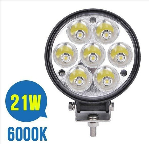 Faro Led   Redondo 11cm 7led Multi Voltaje