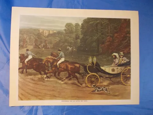 4 Serigrafías Imagenes Vida Cotidiana Victoriana (Usado)