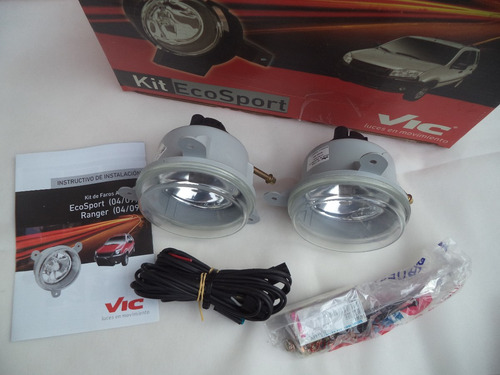 Kit Faros Neblina Ford Ecosport 2004 A 2007 Vidrio