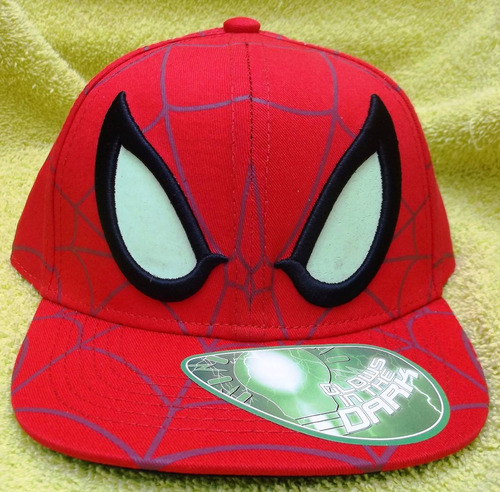 Gorra Beisbol Spiderman Brilla En La Oscuridad 100% Original