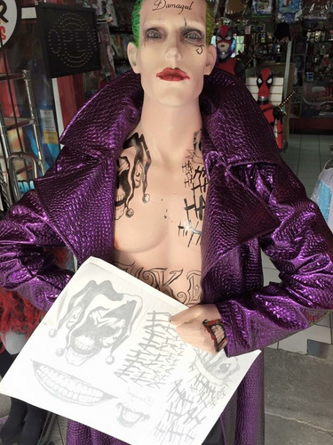 Tatuajes Maquillaje Disfraz Joker Escuadrón Suicida