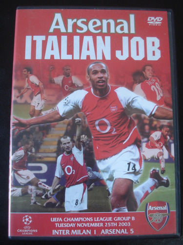 Dvd Arsenal Italian Job 2003 Uefa Champions League Jogo