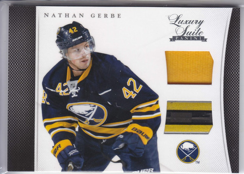2011 - 2012 Luxury Suite Jersey Stick Nathan Gerbe C Sabres