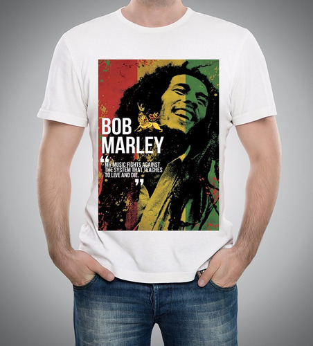 Camiseta Ou Baby-look Feminina Bob Marley Música Reggae