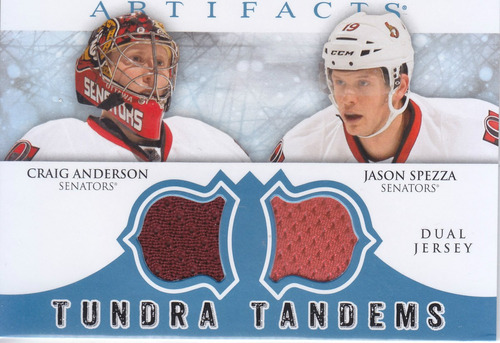 2012 - 2013 Artifacts Jerseys Craig Anderson Jason Spezza