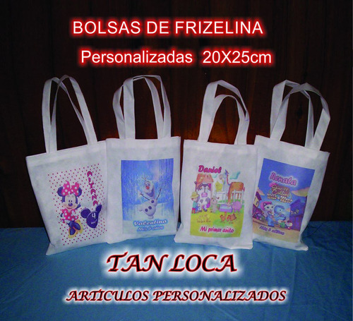 Bolsas De Frizelina Personalizadas Medida 20x25 X16 Unidades