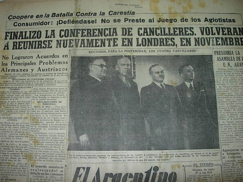Diario El Argentino La Plata 25/4/47 Chacarita Estudiantes