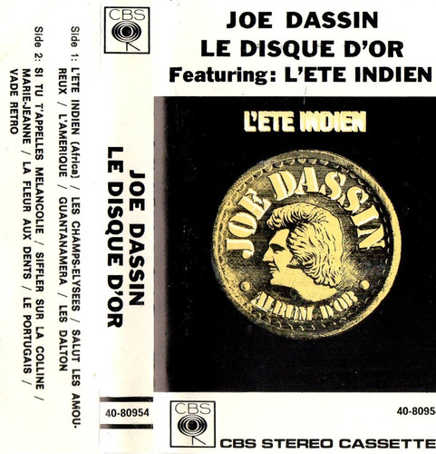 Joe Dassin   Le Disque D'or - L'ete Indien    Made In Israel