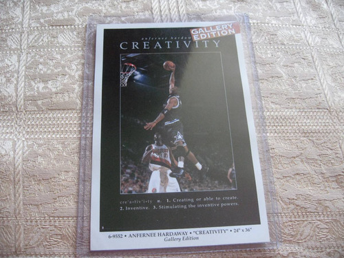 1990's Promo Mini Poster Anfernee Hardaway Creativity