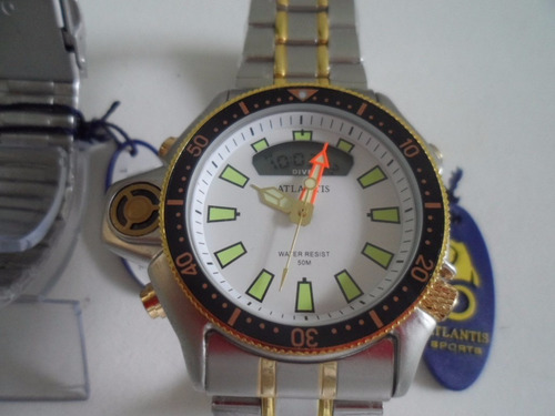 Relógio Masculino Atlantis G3220 - Aqualand Metal