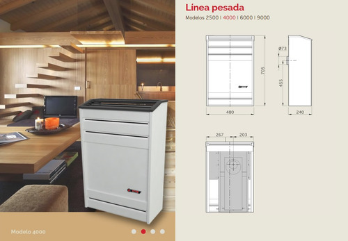 Imagen 2 de 7 de Calefactor Ctz Linea Pesada 4000 Tb Gas Nat