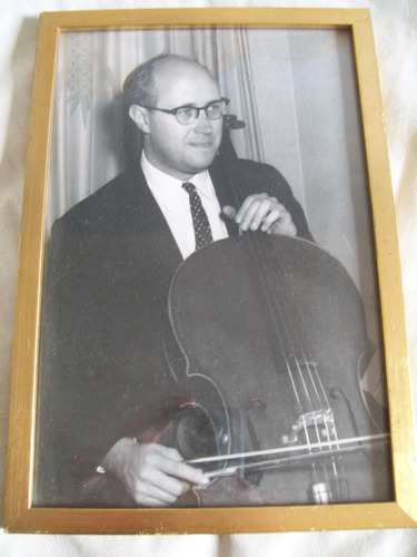 Rostropovich Foto Firmada Original Enmarcada 