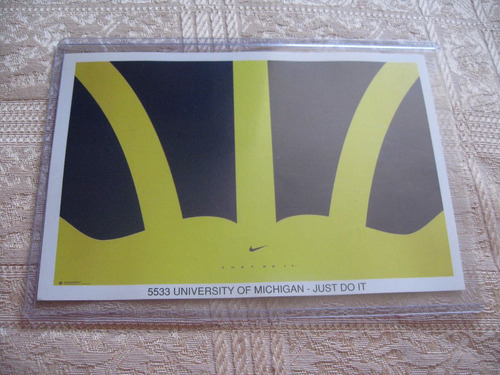 1990´s Nike Promo Mini Poster Michigan Just Do It