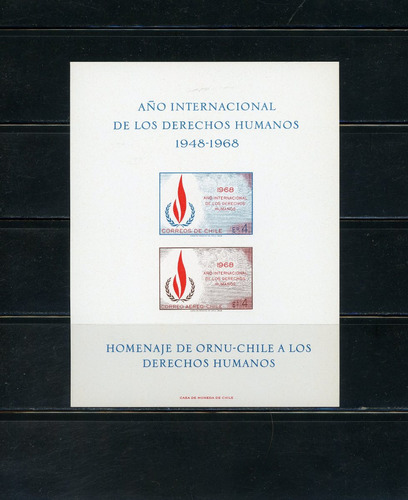 Sellos De Chile. Año Internacion. De Los Derechos Humanos.