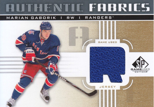 2011 - 2012 Sp Game Used Jersey Marian Gaborik Rw Rangers