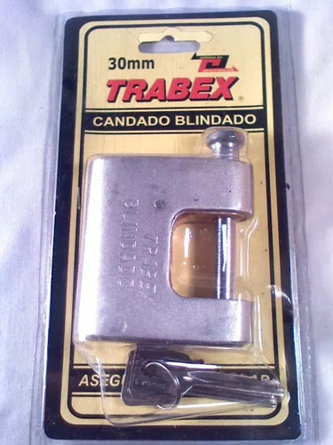 Candado Blindado Trabex De 30 Mm Anticorte Cementado