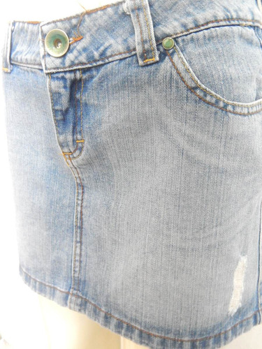 Pollera De Jeans Celeste Ecole